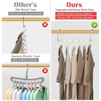 12 Pack Space Saving Hangers For Clothes, Collapsible Metal Hangers Organizer, Clothes Space Savers, Closet Organizers And Storage, Dorm Room Essentials