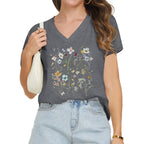Jiluvin Womens T Shirt Graphic Tees Summer V Neck Short Sleeve Basic Tunic Top 2026