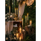 Genswin Flameless Ivory Taper Candles Flickering With 10-Key Remote, Battery Operated Led Warm 3D Wick Light Window Candles Real Wax Pack Of 6, Christmas Home Wedding Decor(0.78 X 9.64 Inch)
