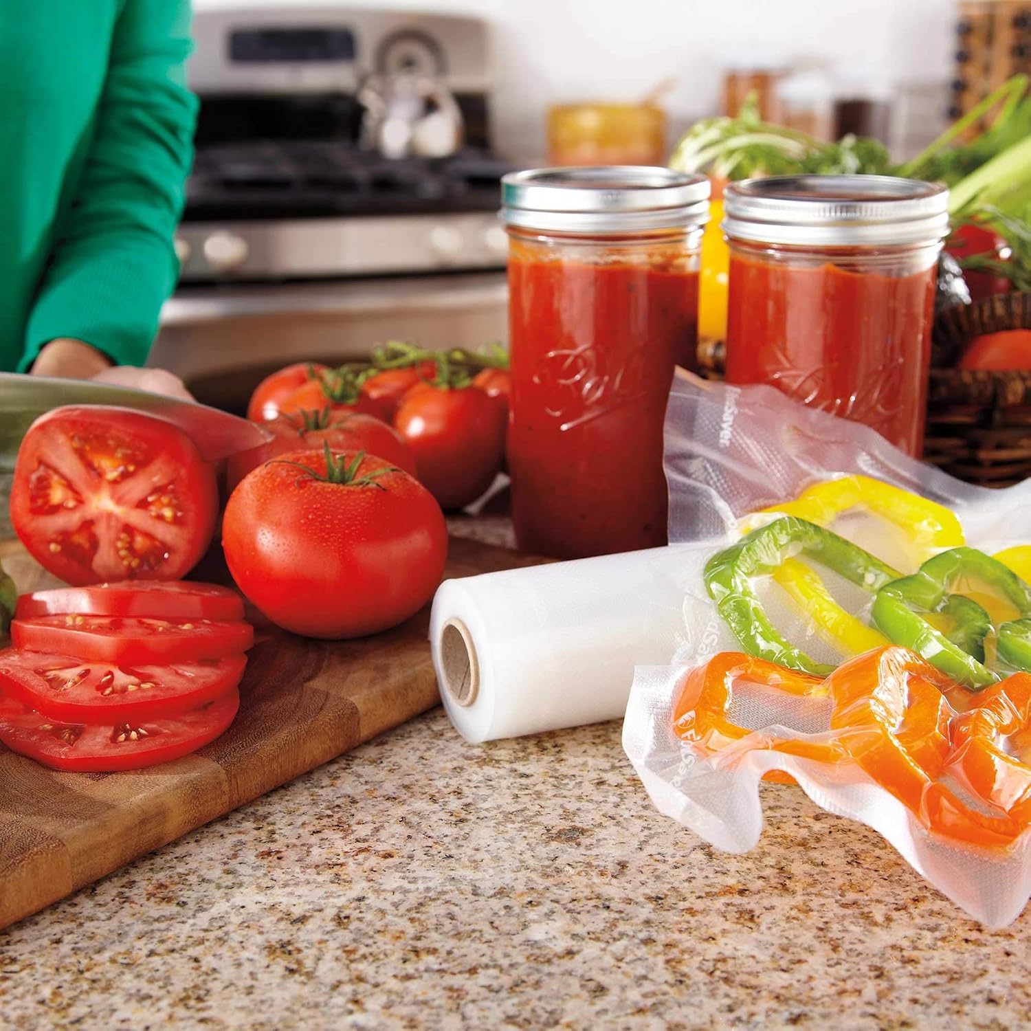Foodsaver Custom Length Vacuum Sealer Bags Multipack, 5 Count Rolls For Airtight Food Storage And Sous Vide - Compatible With Foodsaver, 8 (2 Pack) And 11 (3 Pack)