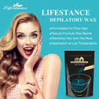 Lifestance Hard Wax Beads, 1lb, Jasmine, Sensitive Skin, for Face, Body, Legs, Brazilian Bikini Wax, Pearl Beads for Wax Warmers
