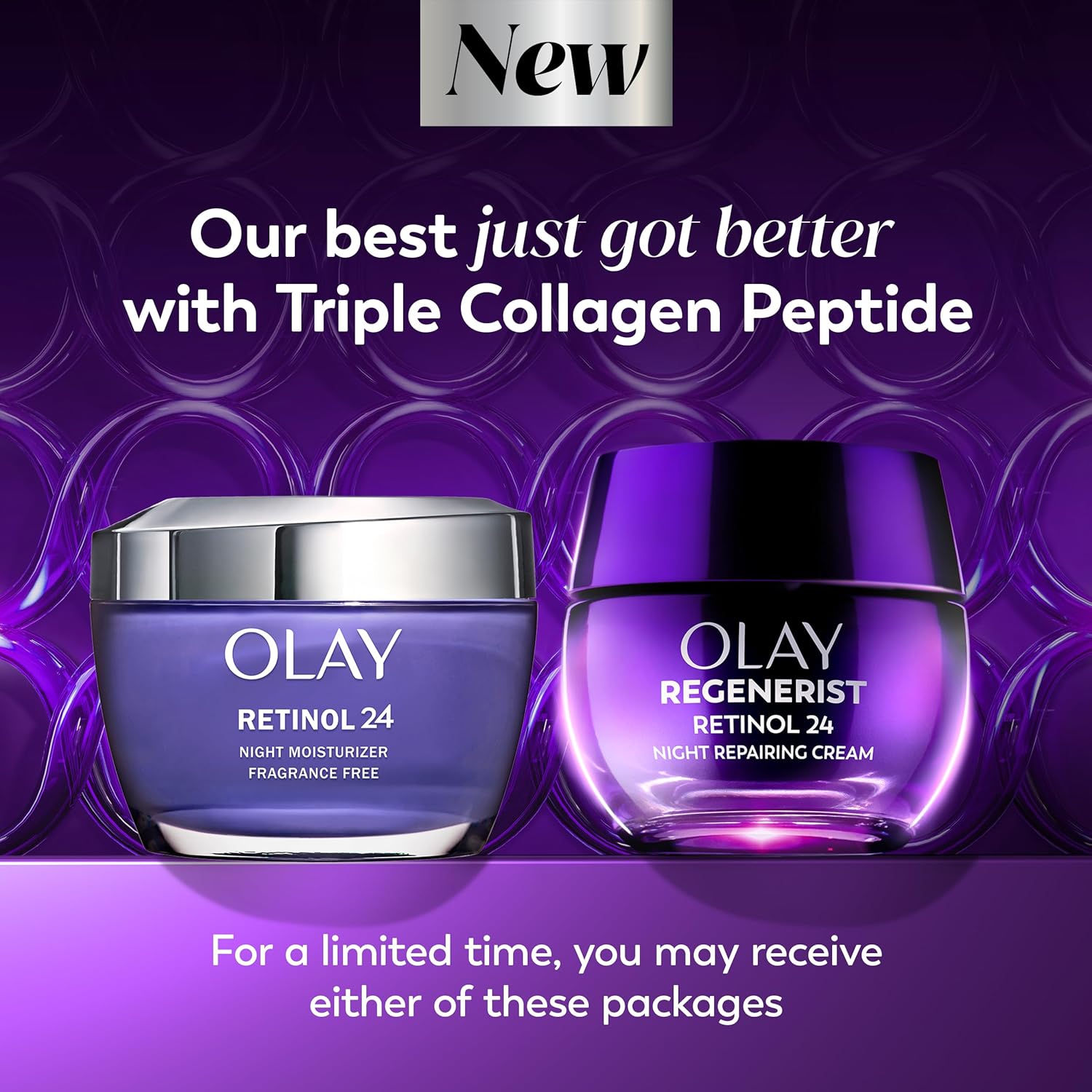 Olay Retinol Night Cream for Women, Anti-Aging Face Moisturizer, Fragrance-Free, Non Greasy - Anti-Wrinkle, Smooth Fine Lines, Hydrating Skin Care - Triple Collagen Cream, Peptide, Niacinamide, 1.7oz