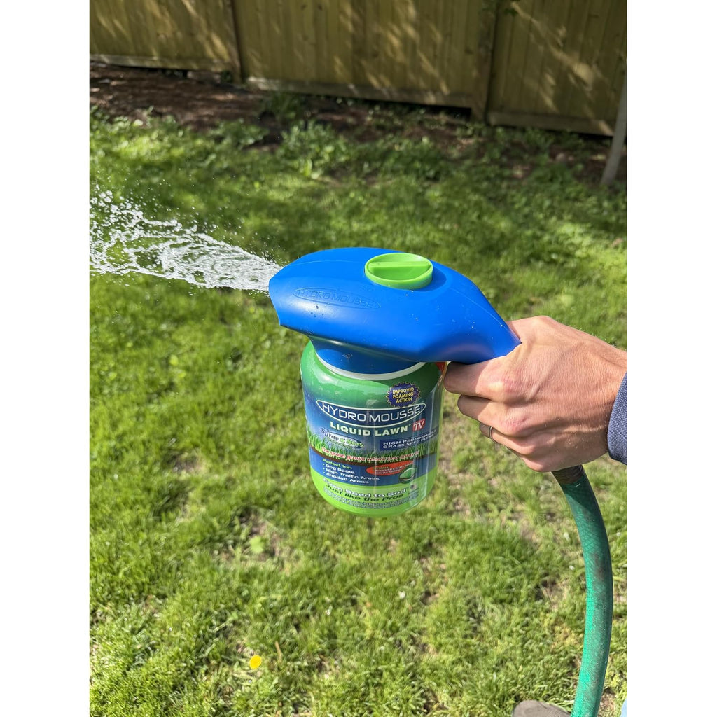 Hydro Mousse Liquid Lawn System – Grass Seed Spray Kit For Spot Repair & Full Lawn Seeding – Easy-To-Use Lawn Patch Solution For All Grass Types
