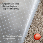 Pet Carpet Protector - Doorway Damage Deterrent and Scratch-Stopper for Cats, Dogs, and Pets, Heavy-Duty PVC Runner, Cut to Fit, Clear, 15 Inches x 48 Inches, Made in The USA