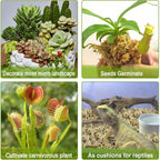 3.5Oz Premium Sphagnum Moss Potting Mix- 4 Qt Natural Succulent Carnivorous Plants Moss Dried, Plant Growing Medium For Orchid Succulent Sarracenia Orchid Gardening Plants Reptiles
