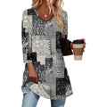 3/4 Length Sleeve Womens Tops Dressy Casual Plus Size Tunics to Wear with Leggings