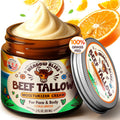Beef Tallow For Skin - Moisturizer Cream - 100% Grass Fed - Whipped Beef Tallow - Organic Jojoba Oil - Organic Shea Butter - Supports Eczema, Rosacea+ - Made In Usa - Citrus Breeze - 2 Oz