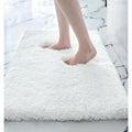 Disolla White Bathroom Rug 17x24 - Non-Slip Plush Small Bath Mat, Highly Absorbent & Ultra Soft Fluffy Floor Mat, Machine Washable for Shower and Tub