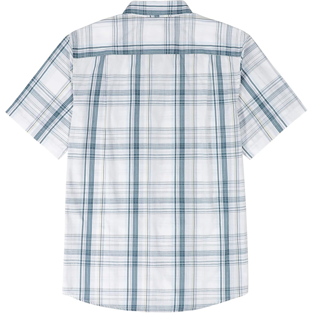 Dubinik® Mens Short Sleeve Button Down Shirts Soft Breathable Summer Vintage Regular Fit Lightweight Men'S Casual Shirt
