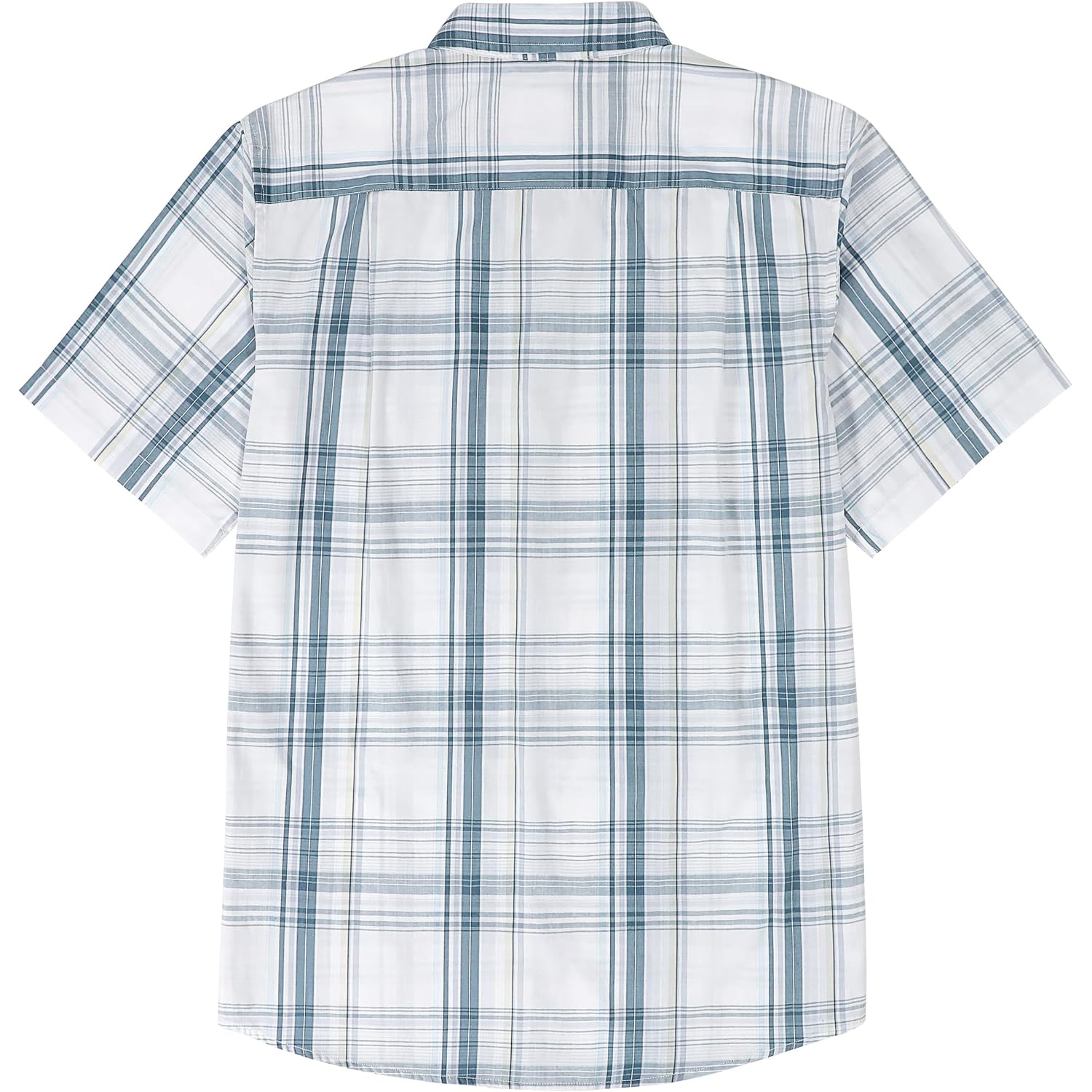 Dubinik® Mens Short Sleeve Button Down Shirts Soft Breathable Summer Vintage Regular Fit Lightweight Men'S Casual Shirt