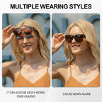 Sunglasses Over Glasses Women, Polarized UV400 Protection Fit Over Glasses Sunglasses for Women Round Cat Eye A01 Glossy Tortoise Frame/Grey Lens