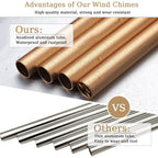 Wind Chimes For Outside, 30" Wooden Sympathy Wind Chimes Memorial Wind Chime For Loss Of Loved One Mother Father, Sympathy Gift Home Decor Outdoor Garden Patio