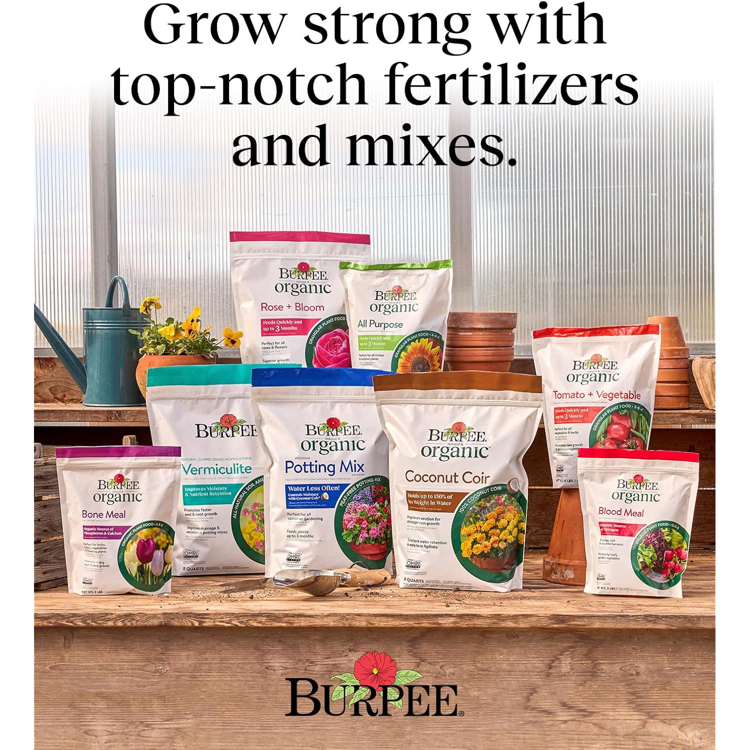 Burpee, 9 Quarts | Premium Organic Potting Natural Soil Mix Food Ideal For Container Garden-Vegetable, Flower & Herb Use For Indoor Outdoor Plant