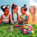 Aigee Small Hair Rubber Bands, 2000 Pcs In 32 Colors With 18 Styling Tools,Including Rat Tail Comb, Topsy Tail Tools, Snap Clips, And Elastic Cutter, Mini Elastic Hair Ties For Baby,Toddlers, Kids