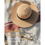 Sun Hats For Women Uv Protection, Packable Wide Brim Straw Hat For Men Beach Summer Vacation Travel