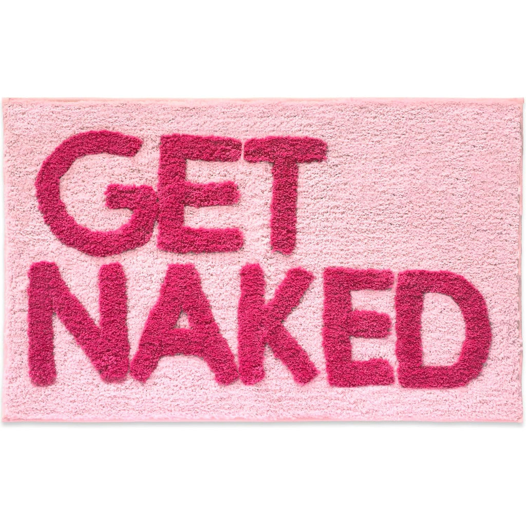 Get Naked Bath Mat Pink - Hot Pink Bathroom Rug, 31" X 20"