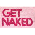 Get Naked Bath Mat Pink - Hot Pink Bathroom Rug, 31" X 20"