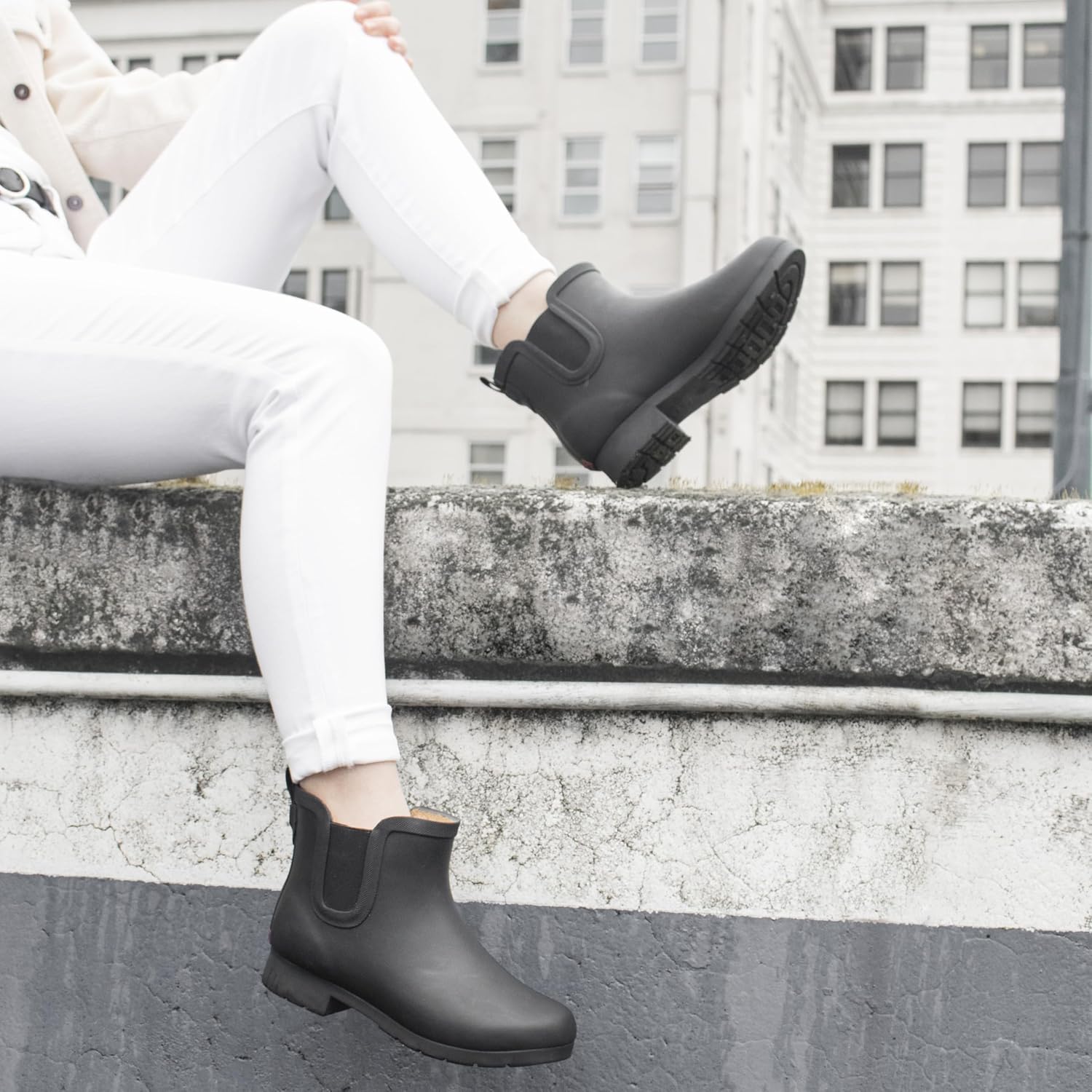 Chooka Women'S Delridge Waterproof Faux Fur Chelsea Rain Boot Slip On | Ladies Pull-On Street Style Shoes With Plush Lining, Built For Puddles, Styled For The City