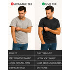 Men'S T-Shirt Soft Premium Cotton Tailored Fit Crew Neck Classic Short Sleeve Tee