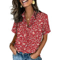 Zeagoo Button Down Shirts For Women Short Sleeve Collared Tops Dressy Casual V Neck Blouses