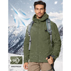 Men'S Military Tactical Sport Warm Fleece Hooded Outdoor Adventure Jacket Coats