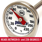 Rubbermaid Commercial Products Food/Meat Instant Read Thermometer, Pocket Size, Dishwasher Safe, Red, For Meat/Food Cooking And Grilling/Oven