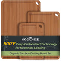 Keechee Bamboo Cutting Board, Durable Wood Cutting Boards For Kitchen With Deep Juice Grooves & Built-In Handles, Ideal Charcuterie & Chopping For Meat, Vegetables And Fruits Ideal Kitchen Gifts