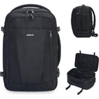 Ecohub Travel Backpack 18X14X8 Spirit Airlines Personal Item Bag Carry On Backpack 13 Pockets Work Casual Daypack For Men Women Airline Approved Water Resistant Gym Backpack With Charging Port, Black