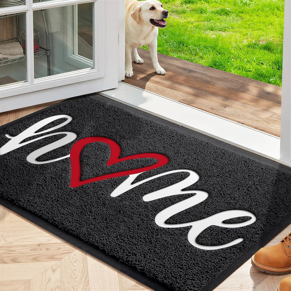 Door Mat Indoor Outdoor Welcome Mat For Entrance, 30X17.5 Black | Heavy-Duty, Low-Profile, Non-Slip, Dirt Trapping Entry Mat, For Home Entrance, Outside Entry, Yard, Floor, Patio, Garage