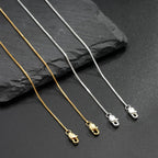 S925 Sterling Silver Box Chain Necklace for Women - 0.8mm Sterling Silver Box Chain Necklace Thick Sturdy Colourfast Chain Necklaces Jewelery for Women 16/18/20/22/24 Inch