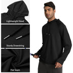 Hovsiyla 5 Pack Men'S Fishing Shirts Long Sleeve Upf Sun Protection Hoodie Lightweight Hiking Running Swimming Athletic Shirt