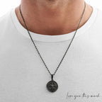 Love You This Much Compass Necklace - Graduate Gift for Him, Best Graduation Gift