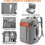 Lumesner 40L Expandable Carry On Travel Backpack With 4 Packing Cubes | Flight Approved, Fits 17 Inch Laptop, Water-Resistant, Suitcase Backpack, Business Weekender Luggage, Gift For Men & Women