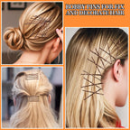 Teenitor 300Pcs Bobby Pins Hair Pins Kit, 100 Hair Pin For Women 100 Bobby Pins Brown And 100 Hair Bands, Hair Pins For Buns 2Inch 2.36Inch 2.75Inch