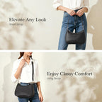 befen Genuine Leather Crossbody Bags for Women Anti Theft Shoulder Purse Trendy Hobo Bag with RFID Womens Handbag Purse