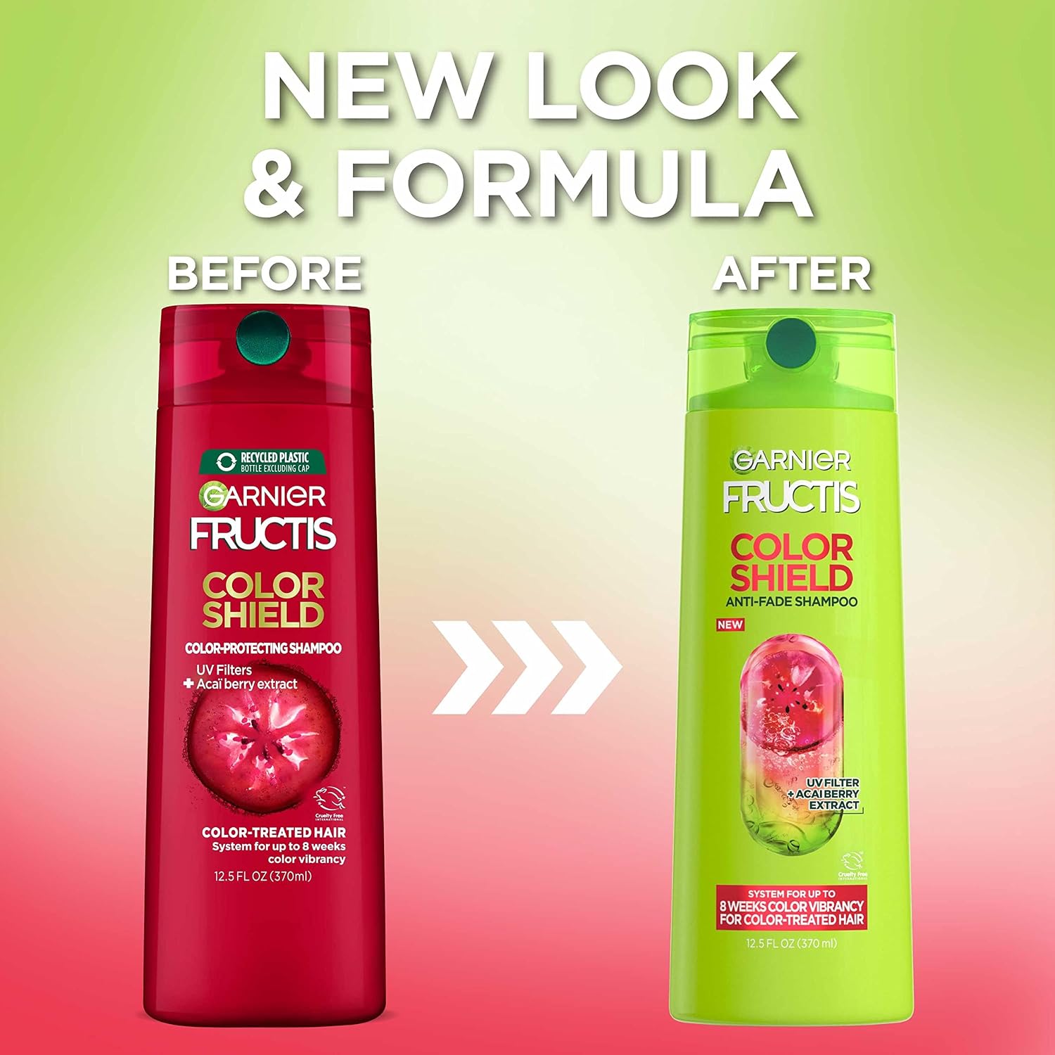 Garnier Fructis Color Shield Shampoo, Fortifying Shampoo For Color Treated Hair, Works On All Types And Shades Of Hair, Vegan And Paraben Free, 12.5 Fl. Oz. (Packaging May Vary)
