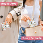 Small Wallet For Women, Rfid Blocking Bifold Card Holder Wallet With 10 Card Slots, Cash Compartment, Zipper Coin Pocket & Id Window, Cute Soft Vegan Leather Compact Wallet, Wildflower