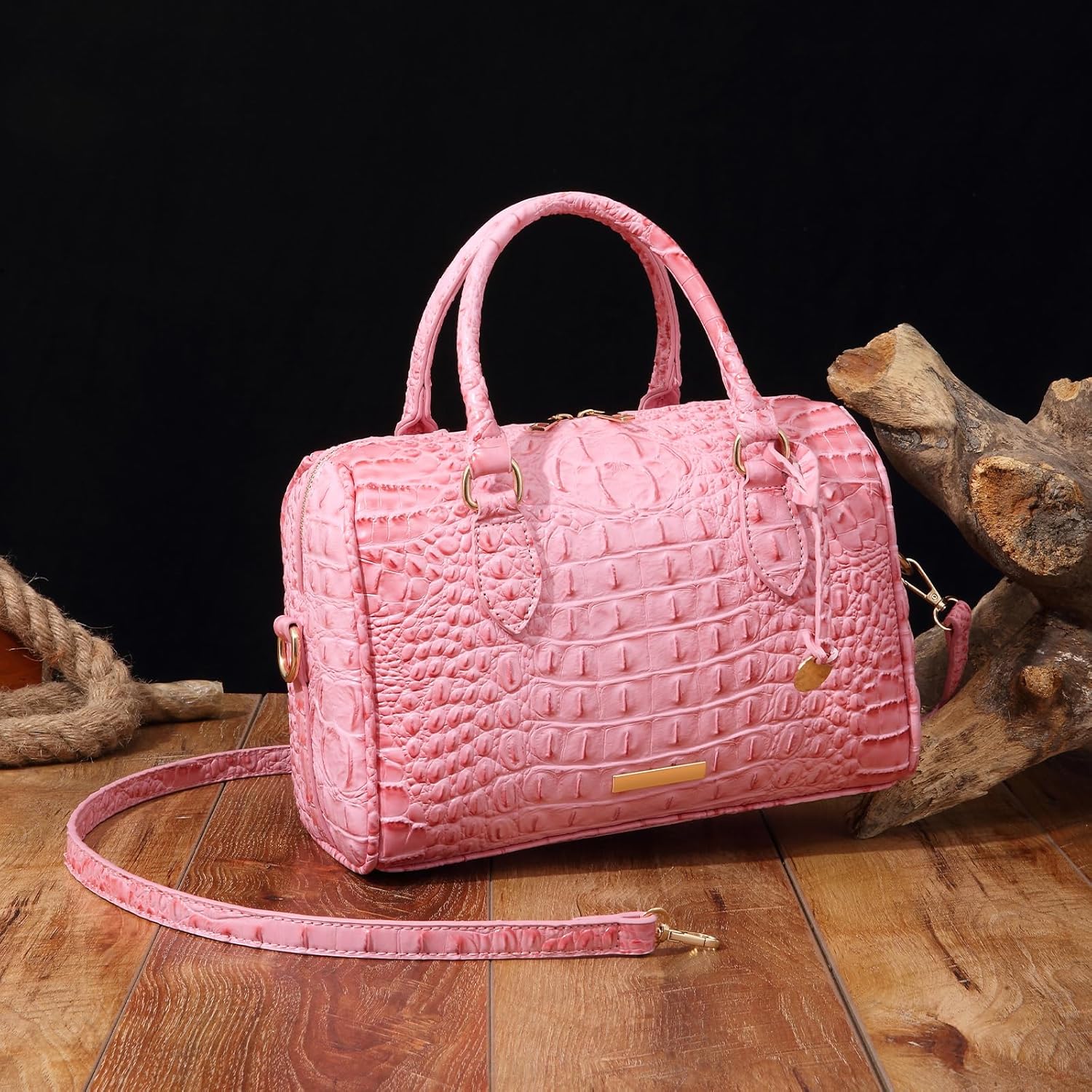 Makcr Joacbv Top-Handle Crocodile Purses For Women Crossbody Leather Bags Trendy Large Capacity Tote with Shoulder Strap