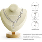 Y2k Irregular Necklace Star Pendant Moonlight Stone Fashion Collar Chain Design Spicy Silver Jewelry for Women