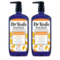 Dr Teal'S Body Wash With Pure Epsom Salt, Glow & Radiance With Vitamin C & Citrus Essential Oils, 24Oz (Pack Of 2)