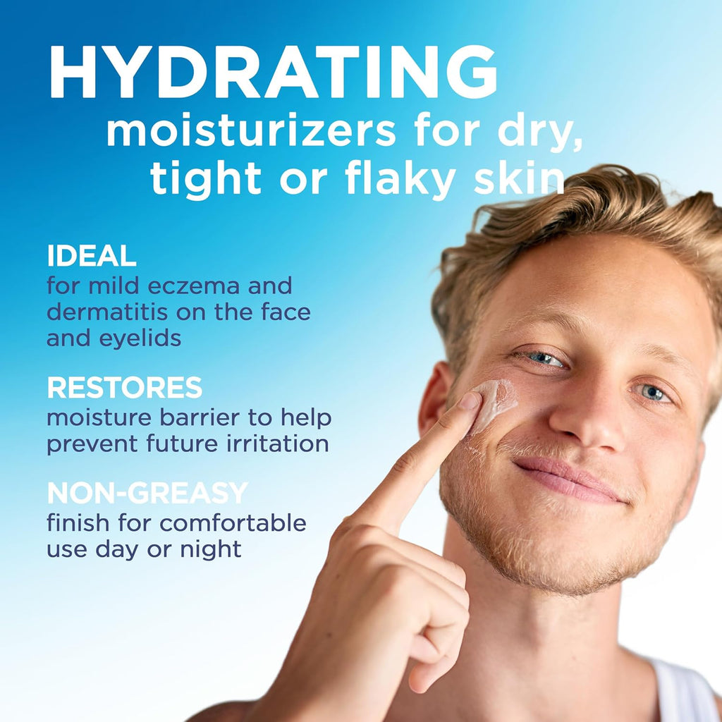 Flexitol Face And Eyelid Eczema Cream For Sensitive Skin, 5% Colloidal Oatmeal, Soothing Eye Treatment For Eczema And Dermatitis, Hydrating Non-Greasy Ointment For Dry, Itchy Skin, 1.4 Oz