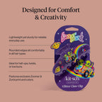 Lisa Frank X Kitsch Purple Glitter Hair Clip For Women – Secure Hold Claw Clip | Sparkly Hair Accessories With Strong Grip | Teens - Zoomer And Zorbit