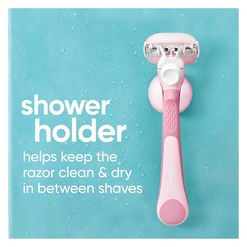 Gillette Venus ComfortGlide Razor for Women, White Tea Scented Gel Bars, Includes 1 Reusable Razor Handle + 2 3-Bladed Razor Refills, Women's Razor with Built-in Shave Gel Bars
