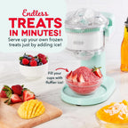 Dash Shaved Ice Maker - Frozen Dessert Maker For Snow Cones, Slushies, Cocktails & More - Easy To Use & Clean - Space-Saving Design - Aqua