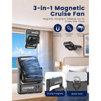 Magnetic Cruise Approved Fan With Night Light, 10000Mah Ultra-Slim Travel Fan, 4-Speed, Hook Design, Portable Fan For Cruise Ship Cabin, Bedroom Sleeping, Camping, Travel & Cruise Essentials 2026