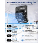 Magnetic Cruise Approved Fan With Night Light, 10000Mah Ultra-Slim Travel Fan, 4-Speed, Hook Design, Portable Fan For Cruise Ship Cabin, Bedroom Sleeping, Camping, Travel & Cruise Essentials 2026