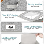 2 Pcs Stackable Hat Storage For Baseball Caps, Holds Up To 24 Caps Hat Organizer For Closet, Sturdy Snapback Boxes For Men With Cardboard, Grey