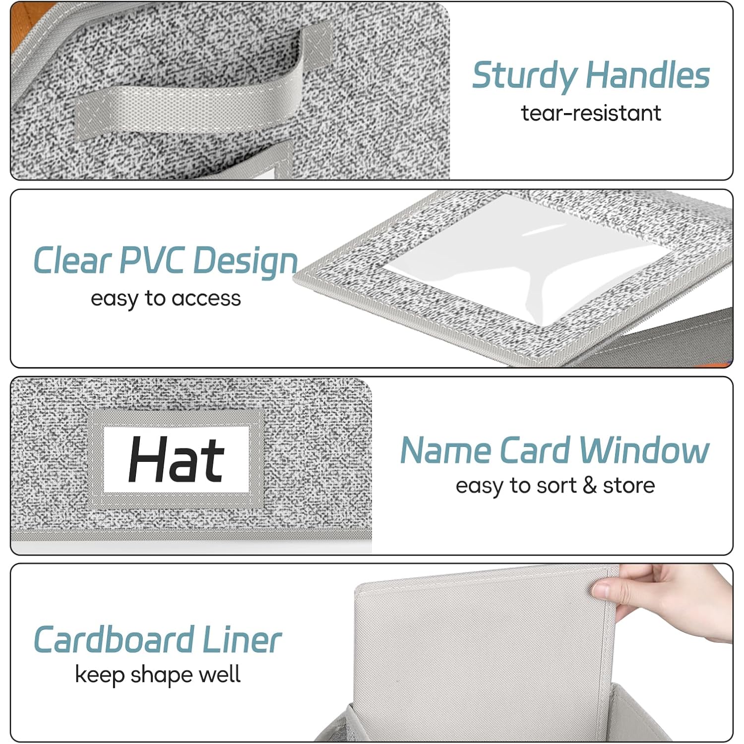 2 Pcs Stackable Hat Storage For Baseball Caps, Holds Up To 24 Caps Hat Organizer For Closet, Sturdy Snapback Boxes For Men With Cardboard, Grey