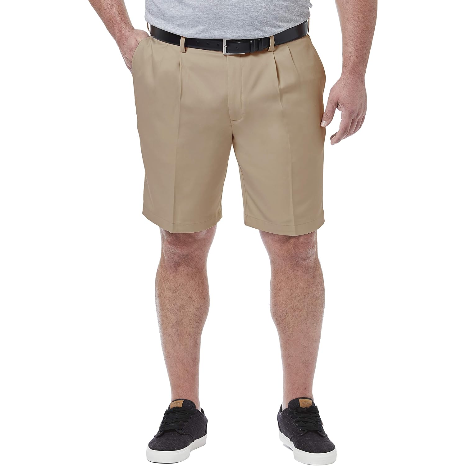 Haggar Men'S Cool 18 Classic Fit Expandable Waist Short Reg. And Big & Tall Sizes