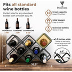 Metal Wine Rack – Matte Black Carbon Steel, 10-Bottle Countertop & Hangable Wine Holder, Modern Geometric Design, Rustproof, Under-Cabinet Display, No Assembly Needed For Countertop Use